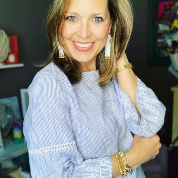 Stella & Dot | Versatile White+Gold Ashley Tassel Statement to Stud Earr… - Picture 6 of 9